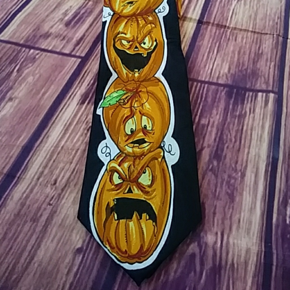 Brothers tie Silk polyester Halloween tie large